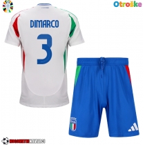 Otroške Nogometnih dresov Italija Federico Dimarco #3 Gostujoči EP 2024 Kratki rokavi (+ hlače)